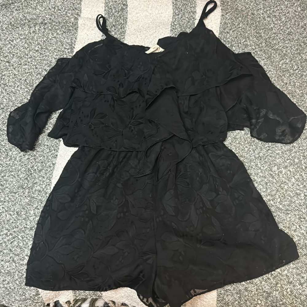 Black Lace Romper